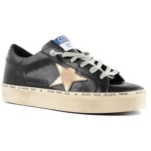 Gold Goose Hi Star Black with Gold Star